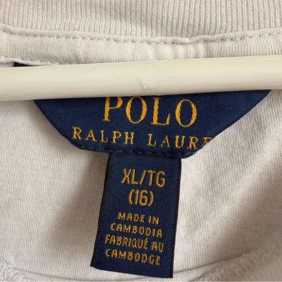 Ralph Lauren Kids White Polo Bear T-Shirt Size XL 16 - Picture 3 of 4